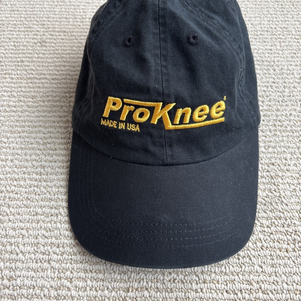 ProKnee Made in USA Cotton Strapback Baseball Hat Cap Adjustable - Picture 2 of 8